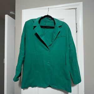 Green Blazer Jacket - light weight